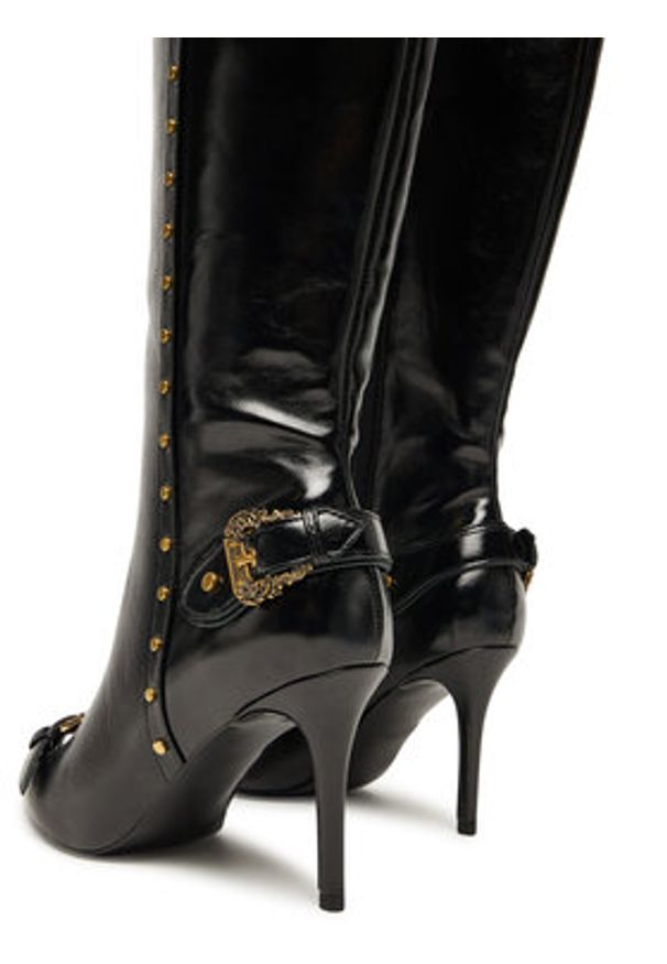 Versace Jeans Couture Kozaki 79VA3S58 ZSC35 Czarny. Kolor: czarny. Materiał: skóra