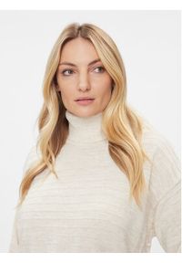 only - ONLY Golf 15294524 Beżowy Regular Fit. Typ kołnierza: golf. Kolor: beżowy. Materiał: syntetyk #4