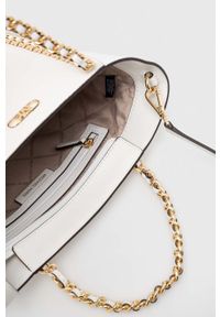 MICHAEL Michael Kors torebka skórzana kolor biały. Kolor: biały. Materiał: skórzane #4