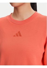 Adidas - adidas Bluza ALL SZN French Terry KD9775 Koralowy Regular Fit. Kolor: pomarańczowy. Materiał: bawełna