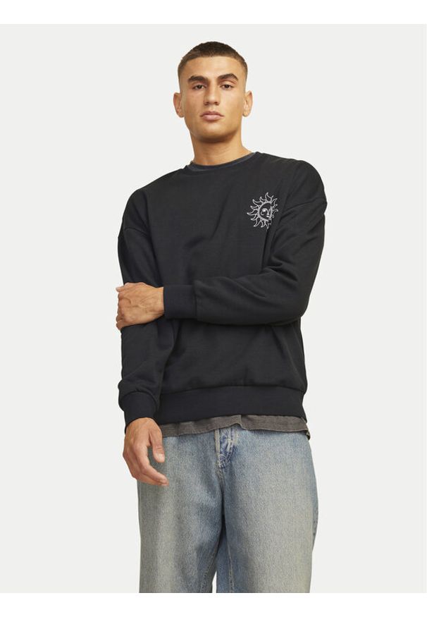 Jack & Jones Bluza Mystic 12257735 Czarny Relaxed Fit. Kolor: czarny. Materiał: bawełna, syntetyk