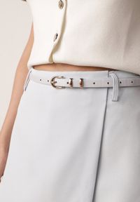 Born2be - Niebieskie Eleganckie Spódnico-Szorty z Wąskim Paskiem z Klamerką Azaernixi. Okazja: do pracy, na co dzień. Kolor: niebieski. Styl: elegancki #5