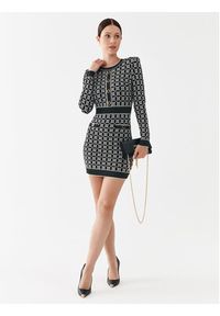 Elisabetta Franchi Sukienka dzianinowa AM-94Q-36E2-V550 Kolorowy Slim Fit. Materiał: dzianina, wiskoza. Wzór: kolorowy