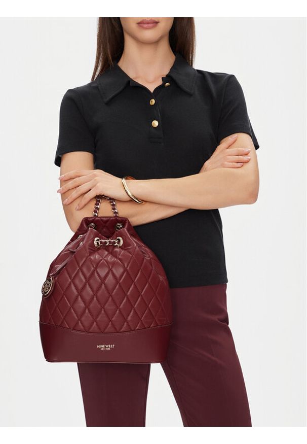 Nine West Plecak CEO-KANSAS-JH5824-NW Bordowy. Kolor: czerwony. Materiał: materiał