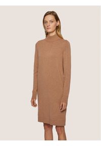 BOSS - Boss Sukienka dzianinowa C_Fabelletta 50436150 Brązowy Regular Fit. Kolor: brązowy. Materiał: dzianina, bawełna