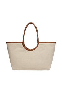 TOMMY HILFIGER - Tommy Hilfiger Torebka Th Elev Summ Maxi Tote Canvas AW0AW18629 Beżowy. Kolor: beżowy #2