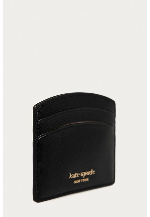Kate Spade - Portfel skórzany. Kolor: czarny. Materiał: skóra. Wzór: gładki