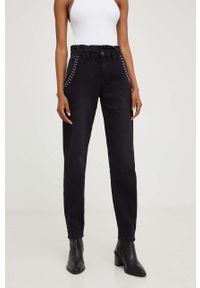 Answear Lab jeansy damskie high waist. Stan: podwyższony. Kolor: czarny. Styl: wakacyjny #1