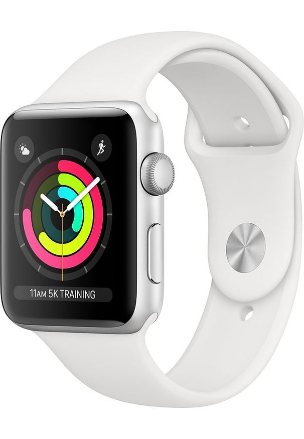 APPLE - Smartwatch Apple Watch Series 3 GPS 38mm Silver Alu Biały (MTEY2MP/A). Rodzaj zegarka: smartwatch. Kolor: biały