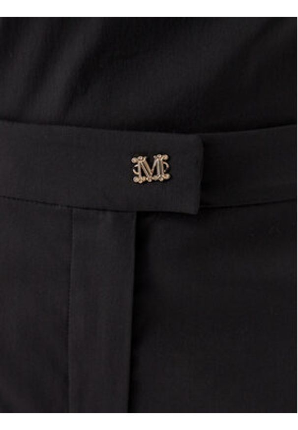Max Mara Beachwear Spodnie materiałowe 2616131029650 Czarny Regular Fit. Kolor: czarny. Materiał: bawełna