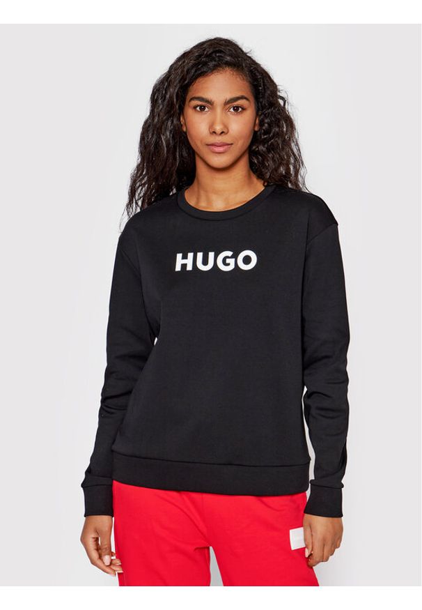 Hugo Bluza 50470571 Czarny Regular Fit. Kolor: czarny. Materiał: bawełna