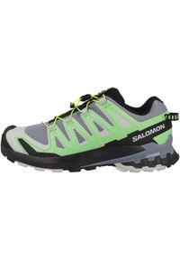 salomon - Buty do biegania męskie Salomon Xa Pro 3d V9. Kolor: szary, wielokolorowy, zielony. Materiał: materiał, syntetyk. Szerokość cholewki: normalna