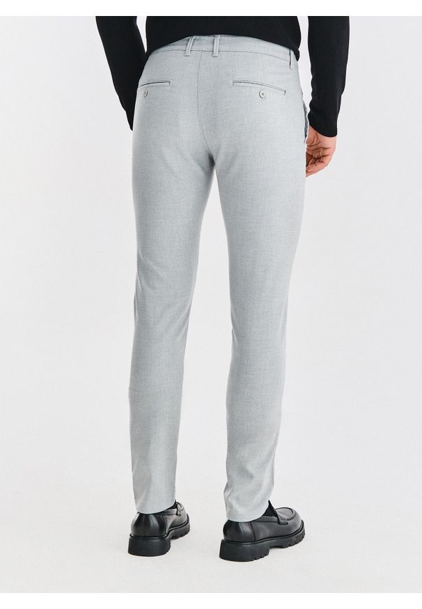 Pako Lorente - PAKO LORENTE - Szare spodnie męskie. Kolor: szary. Materiał: elastan, wiskoza, poliester. Wzór: gładki. Sezon: jesień, zima. Styl: klasyczny