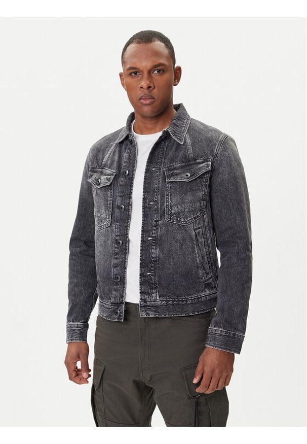 G-Star RAW - G-Star Raw Kurtka jeansowa D26919-D537 Szary Slim Fit. Kolor: szary. Materiał: bawełna