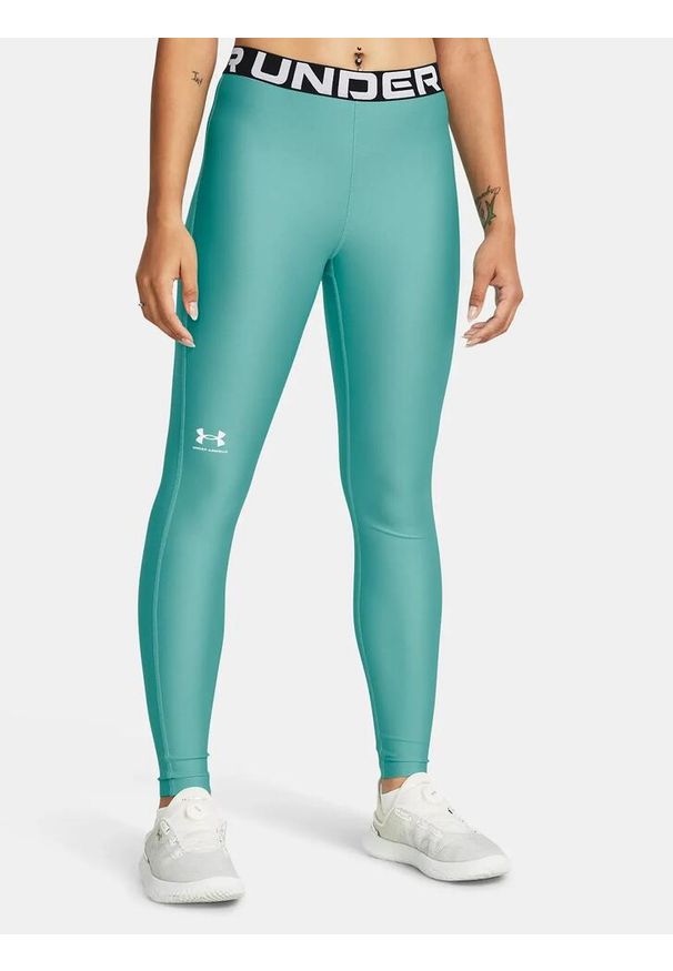 Under Armour - Legginsy treningowe damskie UNDER ARMOUR szybkoschnące termoaktywne. Kolor: niebieski. Sport: bieganie, fitness