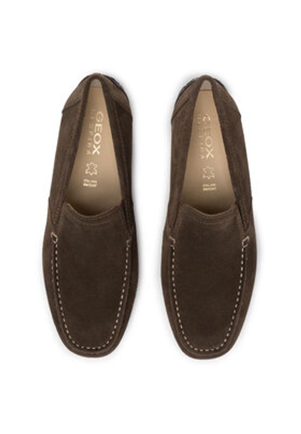 Geox Mokasyny U Moner V U1144V 00022 C6009 Brązowy. Kolor: brązowy. Materiał: zamsz, skóra