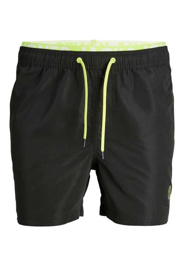 Jack&Jones Junior Szorty kąpielowe 12227525 Czarny Regular Fit. Kolor: czarny