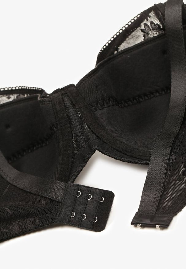 Renee - Czarny Biustonosz z Koronki Full Cup z Regulowanymi Ramiączkami Dimela. Kolor: czarny. Materiał: koronka. Wzór: koronka