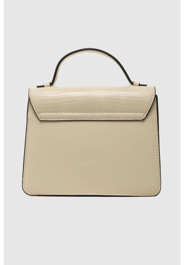 Valentino by Mario Valentino - VALENTINO Mały ecru kuferek z logo carrie satchel. Kolor: beżowy