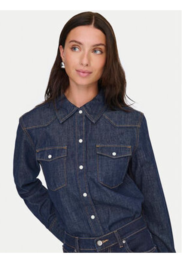 only - ONLY Koszula jeansowa Charlize 15364777 Niebieski Regular Fit. Kolor: niebieski. Materiał: bawełna