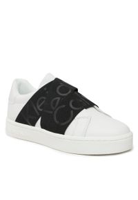 Sneakersy Calvin Klein Jeans Classic Cupsole Elast Webbing YW0YW00911 White/Black 0K4. Kolor: biały. Materiał: skóra #1