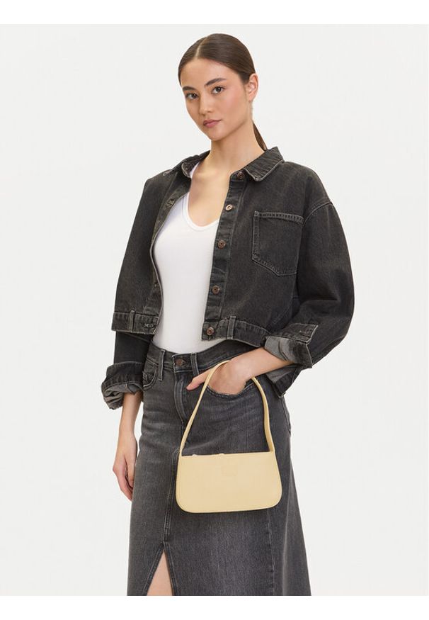 Tommy Jeans Torebka Tjw Ess Must Shoulder Bag AW0AW16966 Żółty. Kolor: żółty. Materiał: skórzane