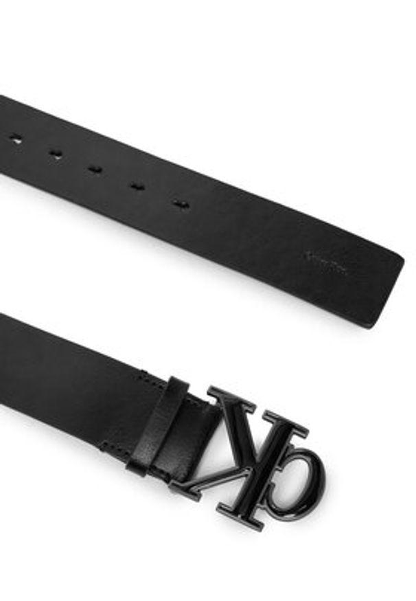 Calvin Klein Pasek Ck Enamel Buckle 40Mm LV04D7150G Czarny. Kolor: czarny. Materiał: skóra