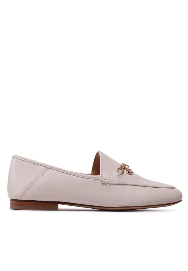 Coach Lordsy Hanna Loafer CB989 Beżowy. Kolor: beżowy. Materiał: skóra