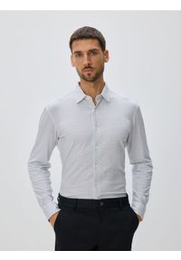 Reserved - Bawełniana koszula slim fit - biały. Kolor: biały. Materiał: bawełna #1