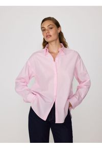 Reserved - Bawełniana koszula - różowy. Kolor: różowy. Materiał: bawełna