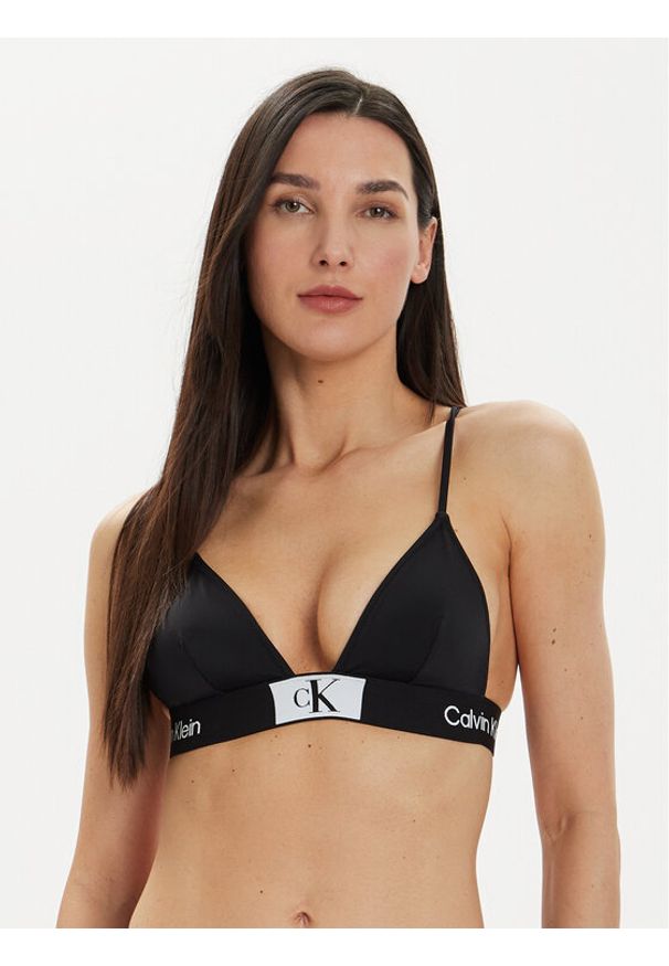 Calvin Klein Swimwear Góra od bikini KW0KW02451 Czarny. Kolor: czarny. Materiał: syntetyk