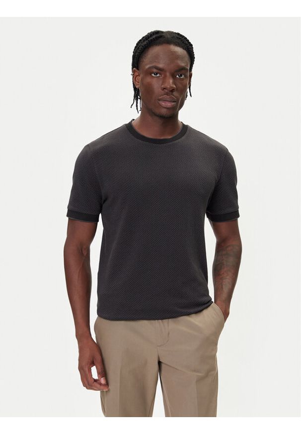 BOSS T-Shirt H-Thompson 06 50549602 Czarny Regular Fit. Kolor: czarny. Materiał: bawełna