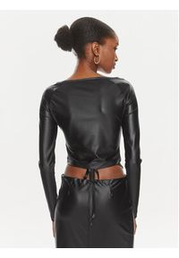 Versace Jeans Couture Bluzka 76HAM204 Czarny Skinny Fit. Kolor: czarny. Materiał: syntetyk