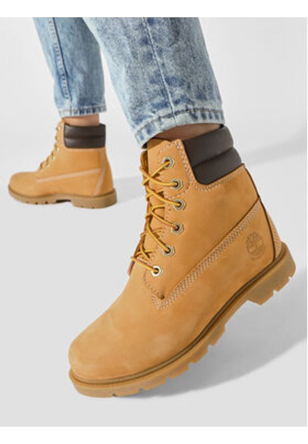 Timberland Trapery Linden Woods Wp 6 Inch TB0A161G2311 Brązowy. Kolor: brązowy. Materiał: skóra, nubuk