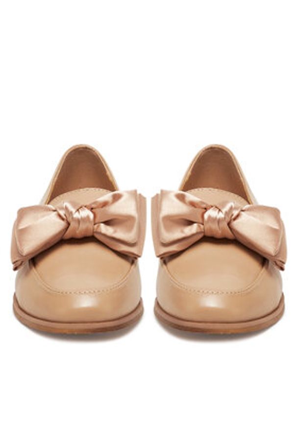 DeeZee Loafersy HY20232-2 Beżowy. Kolor: beżowy. Materiał: skóra
