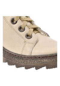 Beżowe Trzewiki Armodo Ocieplane Obuwie Damskie. Okazja: na spacer. Zapięcie: sznurówki. Kolor: beżowy. Materiał: skóra, futro, syntetyk. Sezon: zima. Obcas: na koturnie. Styl: elegancki #5