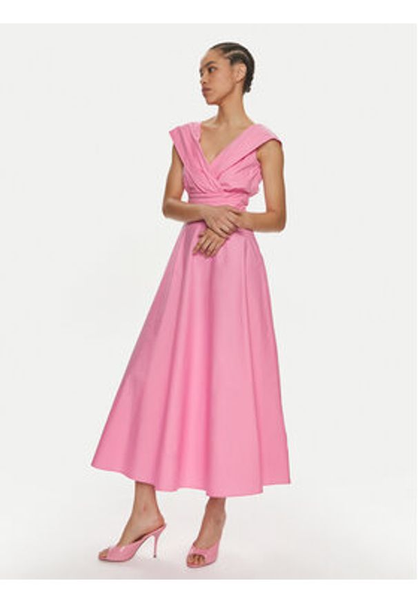 Marella Sukienka letnia Galizia 2413221212 Różowy Regular Fit. Kolor: różowy. Materiał: bawełna. Sezon: lato
