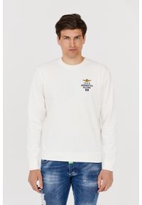 Aeronautica Militare - AERONAUTICA MILITARE Męska biała bluza, Rozmiar XXL. Kolor: biały. Wzór: haft