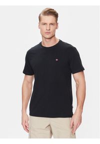 Napapijri T-Shirt Salis NP0A4H8D Czarny Regular Fit. Kolor: czarny. Materiał: bawełna