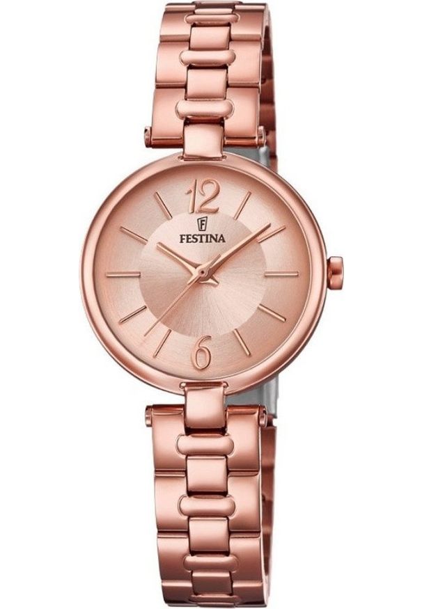 Zegarek Festina Zegarek damski Festina F20314-1 różowe złoto. Kolor: złoty, wielokolorowy, różowy