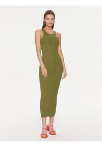 Silvian Heach Sukienka codzienna GPP24020VE Zielony Bodycon Fit. Okazja: na co dzień. Kolor: zielony. Materiał: syntetyk. Typ sukienki: bodycon, proste. Styl: casual