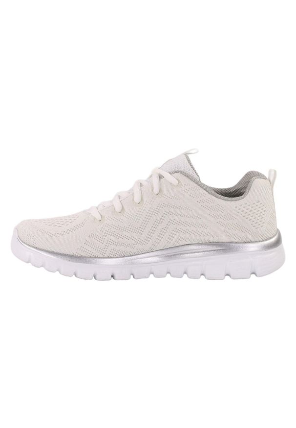 skechers - Buty na co dzień na trening damskie SKECHERS GRACEFUL GET CONECTED siateczka. Okazja: na co dzień. Kolor: biały. Sport: fitness