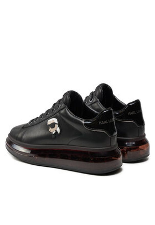 Karl Lagerfeld - KARL LAGERFELD Sneakersy KL62630N Czarny. Kolor: czarny. Materiał: skóra