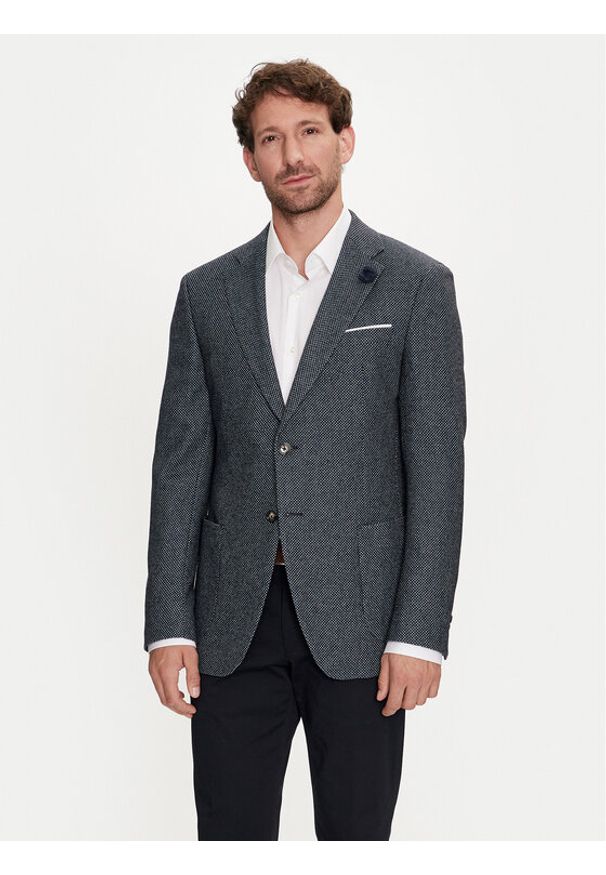 JOOP! Marynarka 17 JB-11Four 30042864 Niebieski Modern Fit. Kolor: niebieski. Materiał: bawełna