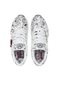 skechers - Skechers Sneakersy UNO Printed Lace-Up 183501/WBK Biały. Kolor: biały. Materiał: skóra