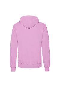 FRUIT OF THE LOOM - Męska Klasyczna Bluza Z Kapturem. Typ kołnierza: kaptur. Kolor: różowy