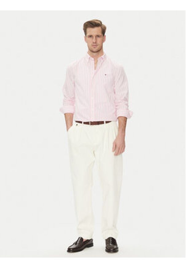 TOMMY HILFIGER - Tommy Hilfiger Koszula MW0MW39159 Różowy Regular Fit. Kolor: różowy. Materiał: bawełna