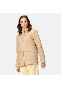 Kurtka turystyczna damska Regatta Broadia parka przeciwdeszczowa. Kolor: biały. Sport: turystyka piesza #1