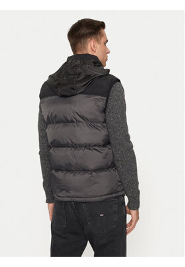 Schott NYC Bezrękawnik UTAHV Szary Regular Fit. Kolor: szary. Materiał: syntetyk. Długość rękawa: bez rękawów