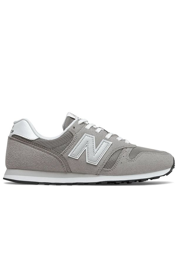 Buty unisex New Balance ML373KG2 - szare. Okazja: na co dzień. Kolor: szary. Materiał: zamsz, materiał, syntetyk, guma. Szerokość cholewki: normalna. Wzór: aplikacja. Model: New Balance 373